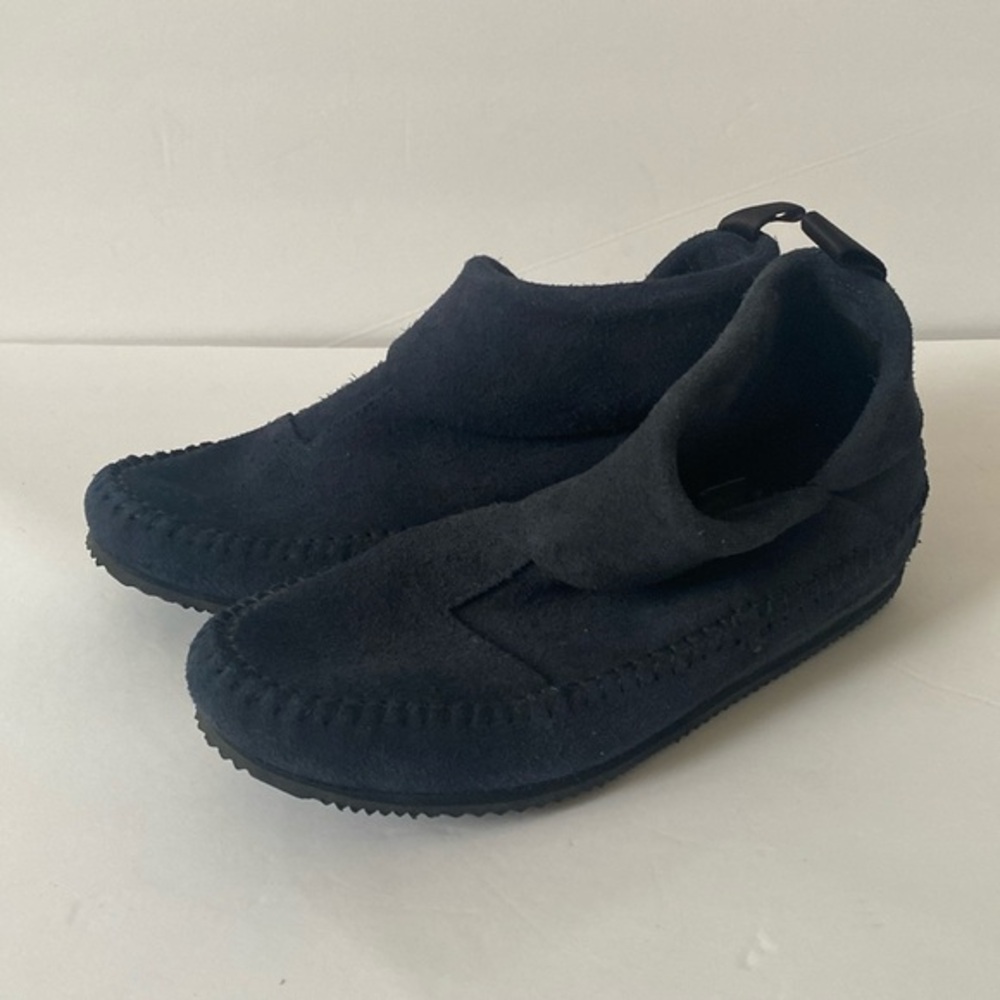 New rag&bone Brixton Suede Fringed Moccasin Ankle Boots In Navy new size 9.5
